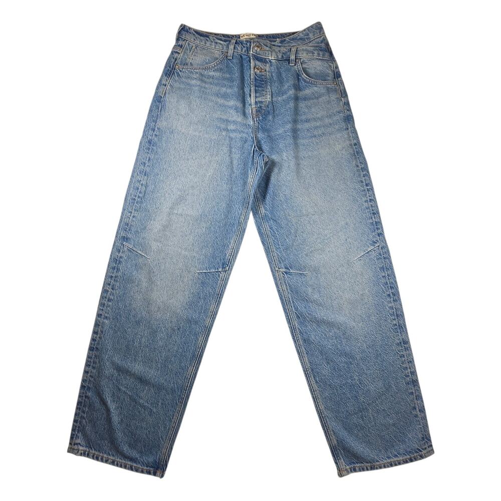 Free People Jeans We The Free Crossroads Mid Rise Slim Straight Leg Jeans 28